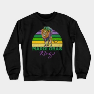 Mardi Gras King - Lion with Crown Crewneck Sweatshirt